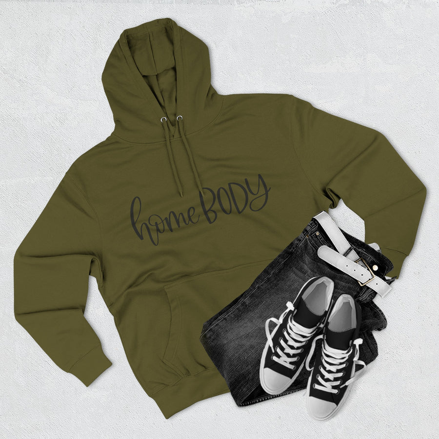 Home Body Fleece Hoodie, Cozy Sweatshirt Gift, Relaxed Casual Wear, Perfect for Lounging, Great for Homebodies