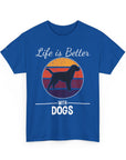 Retro Dog Lover Tee, Unisex Cotton T-Shirt, Gift for Dog Owners, Vintage Style Pet Apparel, Outdoor Adventure Shirt