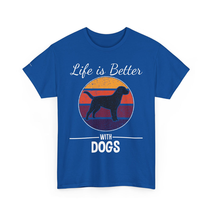 Retro Dog Lover Tee, Unisex Cotton T-Shirt, Gift for Dog Owners, Vintage Style Pet Apparel, Outdoor Adventure Shirt