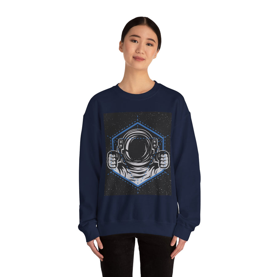 Cosmic Vibes Sweatshirt | Unisex Space Themed Crewneck | Perfect for Astronaut Lovers, Unique Gift, Casual Wear, Cozy Style