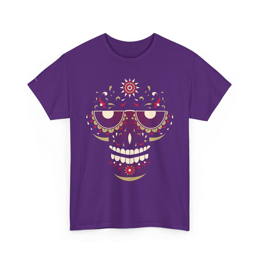 Sugar Skull Graphic Tee, Unisex T-Shirt for Day of the Dead, Halloween, Festive Casual Wear, Unique Gift Idea