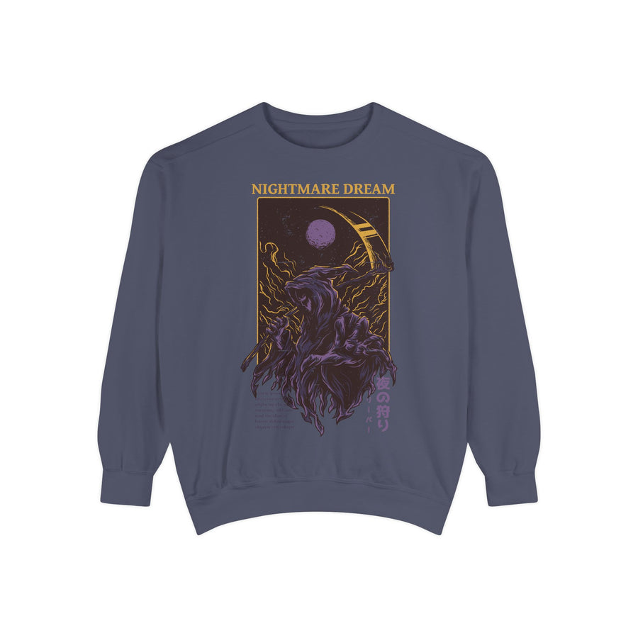 Nightmare Dream Unisex Sweatshirt, Cozy Graphic Pullover, Fall Fashion, Gift for Dreamers, Casual Lounge Wear