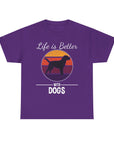 Retro Dog Lover Tee, Unisex Cotton T-Shirt, Gift for Dog Owners, Vintage Style Pet Apparel, Outdoor Adventure Shirt