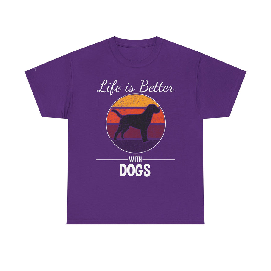 Retro Dog Lover Tee, Unisex Cotton T-Shirt, Gift for Dog Owners, Vintage Style Pet Apparel, Outdoor Adventure Shirt