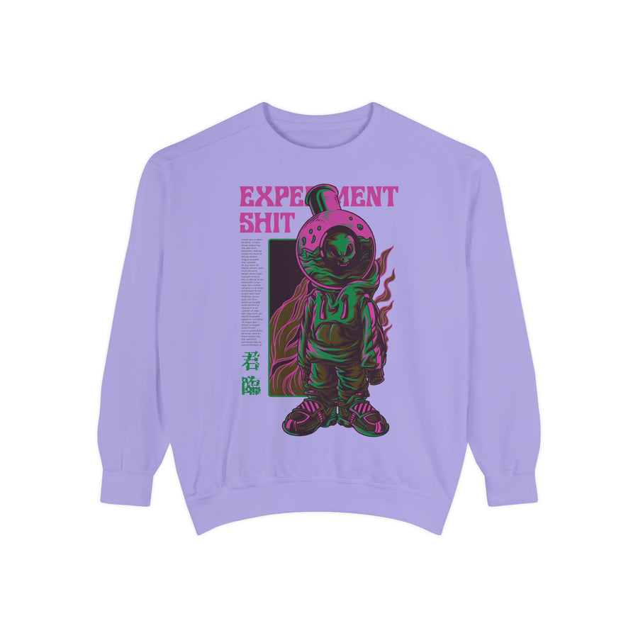 Garment-Dyed Sweatshirt - Street Art Inspired, Unisex, Cool Vibe, Perfect for Casual Wear, Gift for Art Lovers, Trendy Fashion Statement