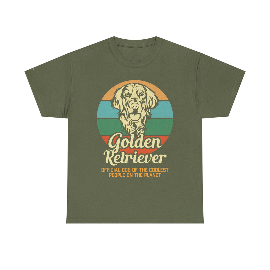 Golden Retriever Dog Lover Tee, Unisex Heavy Cotton T-Shirt, Gift for Dog Owners, Pet Lover Apparel, Cute Dog Graphic Shirt