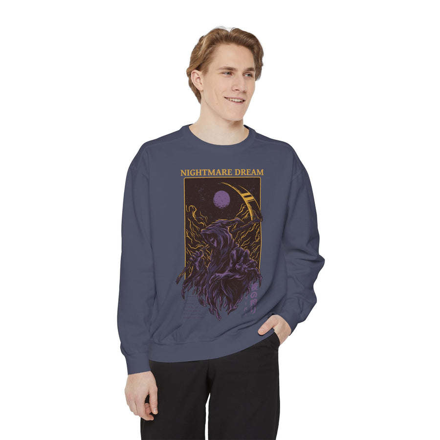 Nightmare Dream Unisex Sweatshirt, Cozy Graphic Pullover, Fall Fashion, Gift for Dreamers, Casual Lounge Wear