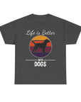 Retro Dog Lover Tee, Unisex Cotton T-Shirt, Gift for Dog Owners, Vintage Style Pet Apparel, Outdoor Adventure Shirt