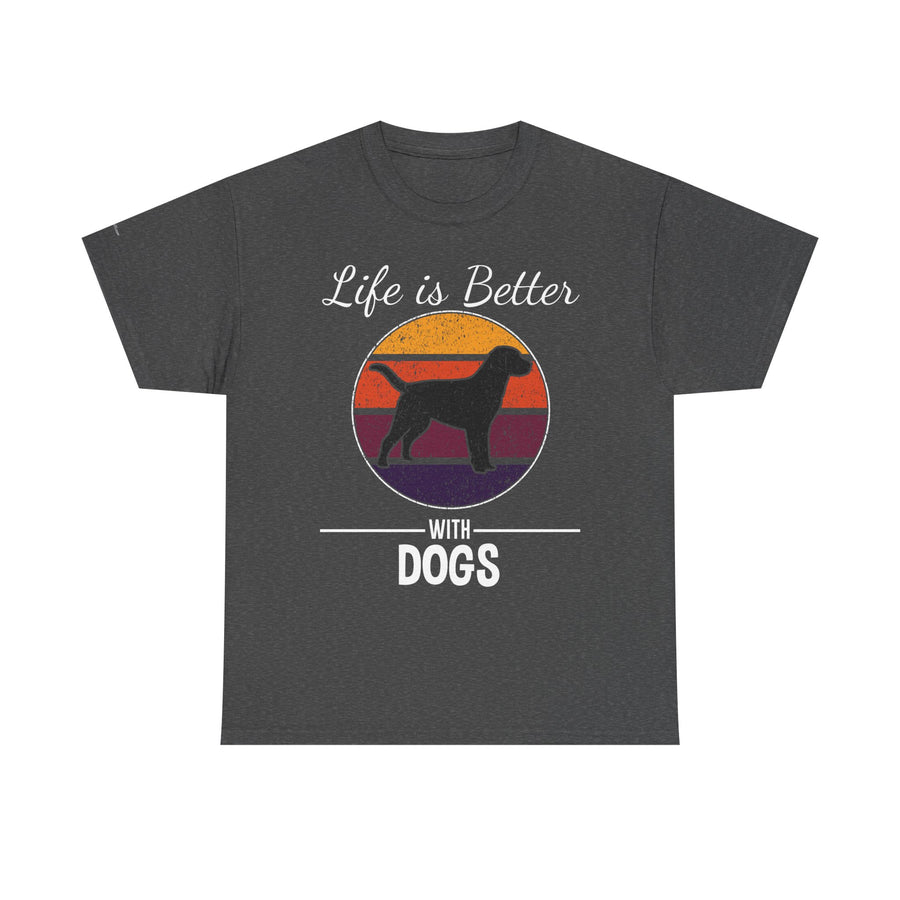 Retro Dog Lover Tee, Unisex Cotton T-Shirt, Gift for Dog Owners, Vintage Style Pet Apparel, Outdoor Adventure Shirt