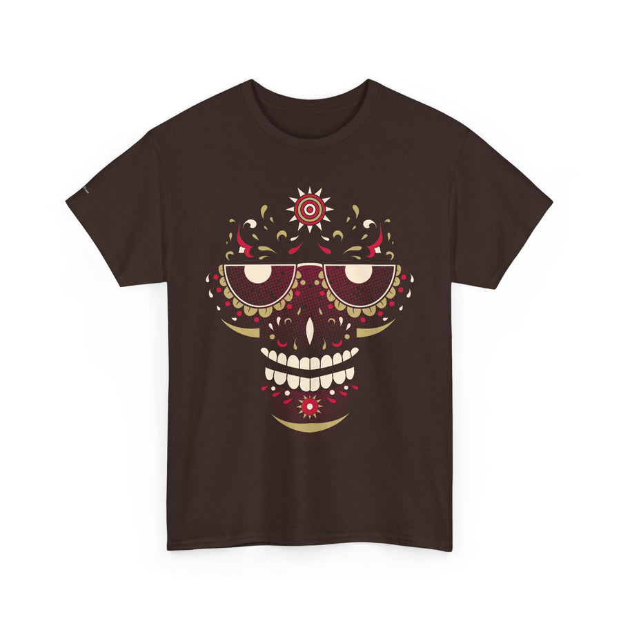Sugar Skull Graphic Tee, Unisex T-Shirt for Day of the Dead, Halloween, Festive Casual Wear, Unique Gift Idea