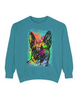 Vibrant Dog Art Sweatshirt, Animal Lover Gift, Cozy Casual Wear, Unisex Fashion, Colorful Pet Sweatshirt, Perfect for Dog Owners