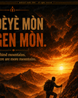 Haitian Proverb Wall Art Print – “Dèyè Mòn Gen Mòn” – Motivational Mountain Poster