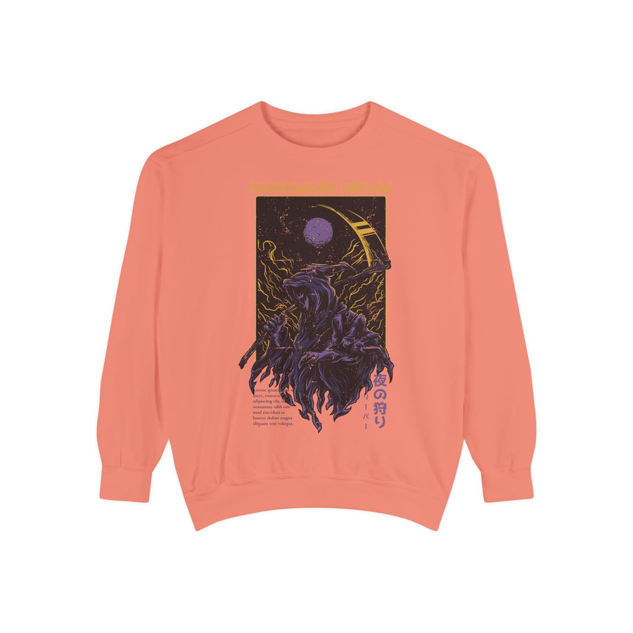 Nightmare Dream Unisex Sweatshirt, Cozy Graphic Pullover, Fall Fashion, Gift for Dreamers, Casual Lounge Wear