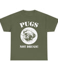 Pugs Not Drugs Unisex Heavy Cotton Tee | Funny Dog Lovers T-Shirt, Gift for Pet Owners, Casual Wear, Dog-Themed Apparel, Pug Enthusiast Top