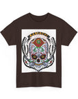 Skull Art Unisex Heavy Cotton Tee | Graphic Tee, Gift for Him/Her, Casual Wear, Festival Shirt, Halloween Costume