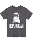 Funny Pug Republican Tee, Unisex Cotton Shirt, Gift for Dog Lovers, Animal Humor Apparel, Perfect for Parties, Casual Wear