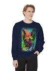 Vibrant Dog Art Sweatshirt, Animal Lover Gift, Cozy Casual Wear, Unisex Fashion, Colorful Pet Sweatshirt, Perfect for Dog Owners