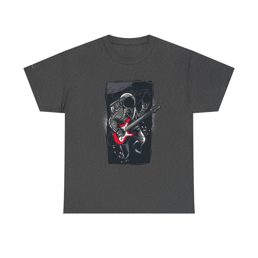 Astronaut Guitarist Unisex Tee, Cool Music Shirt, Space Lover Gift, Concert Apparel, Casual Outfit, Unique Graphic Tee