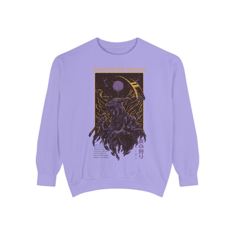 Nightmare Dream Unisex Sweatshirt, Cozy Graphic Pullover, Fall Fashion, Gift for Dreamers, Casual Lounge Wear
