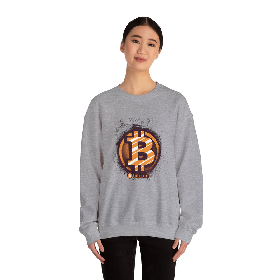Bitcoin Logo Crewneck Sweatshirt | Unisex Cryptocurrency Apparel, Gift for Crypto Lovers, Casual Streetwear, Cryptocurrency Sweatshirt