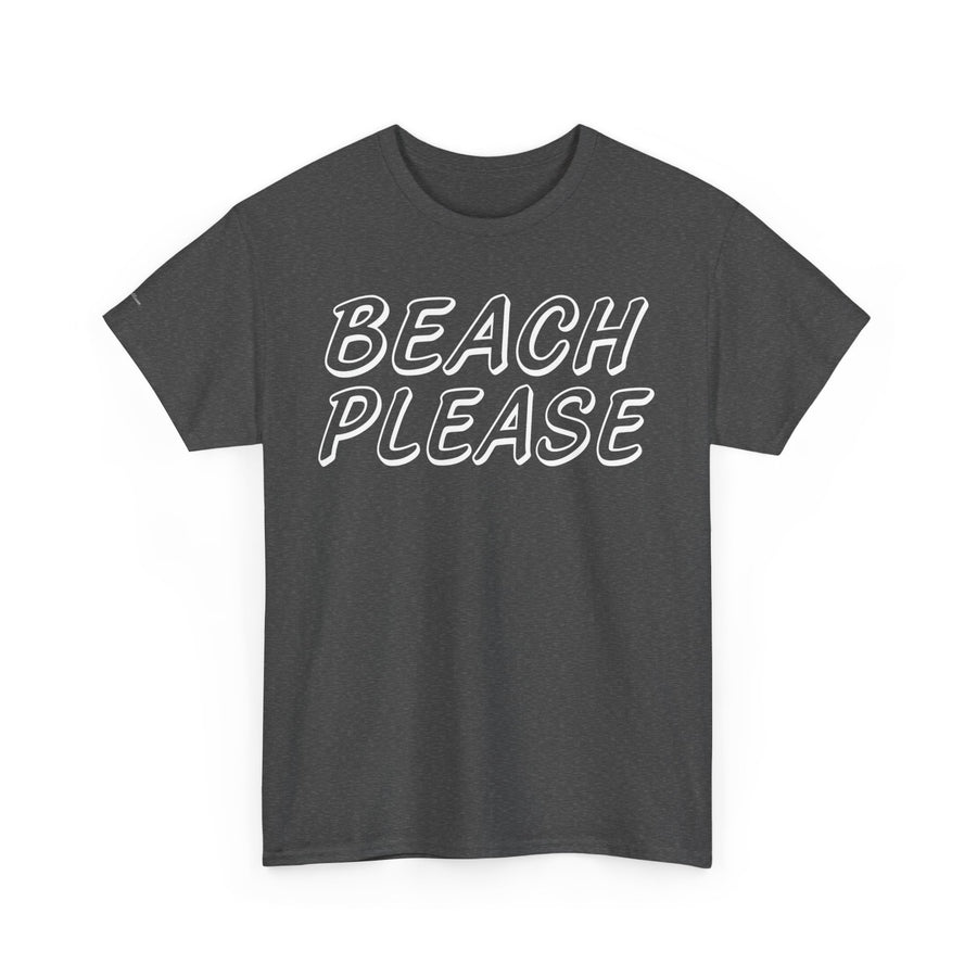 Beach Please Unisex Heavy Cotton Tee | Summer Vibes, Casual Wear, Vacation Essentials, Gift for Beach Lovers, Trendy Summer Shirt