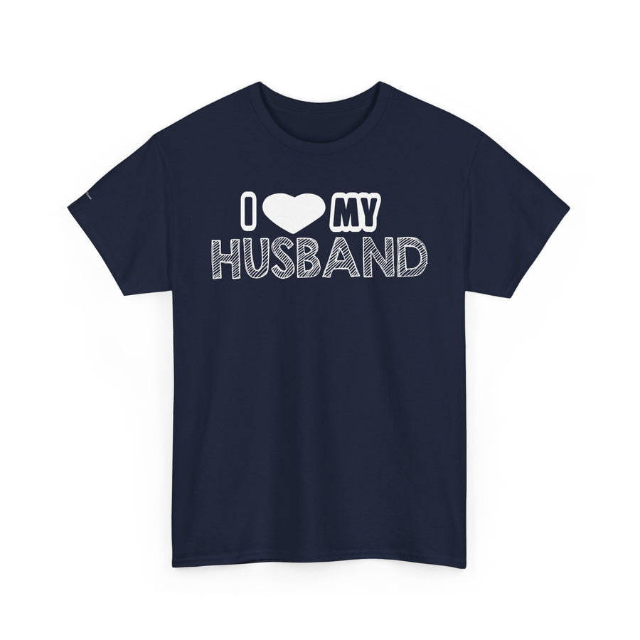 Cute Couple Tee, I Love My Husband Shirt, Unisex Cotton Top, Gift for Him, Anniversary Celebration Wear