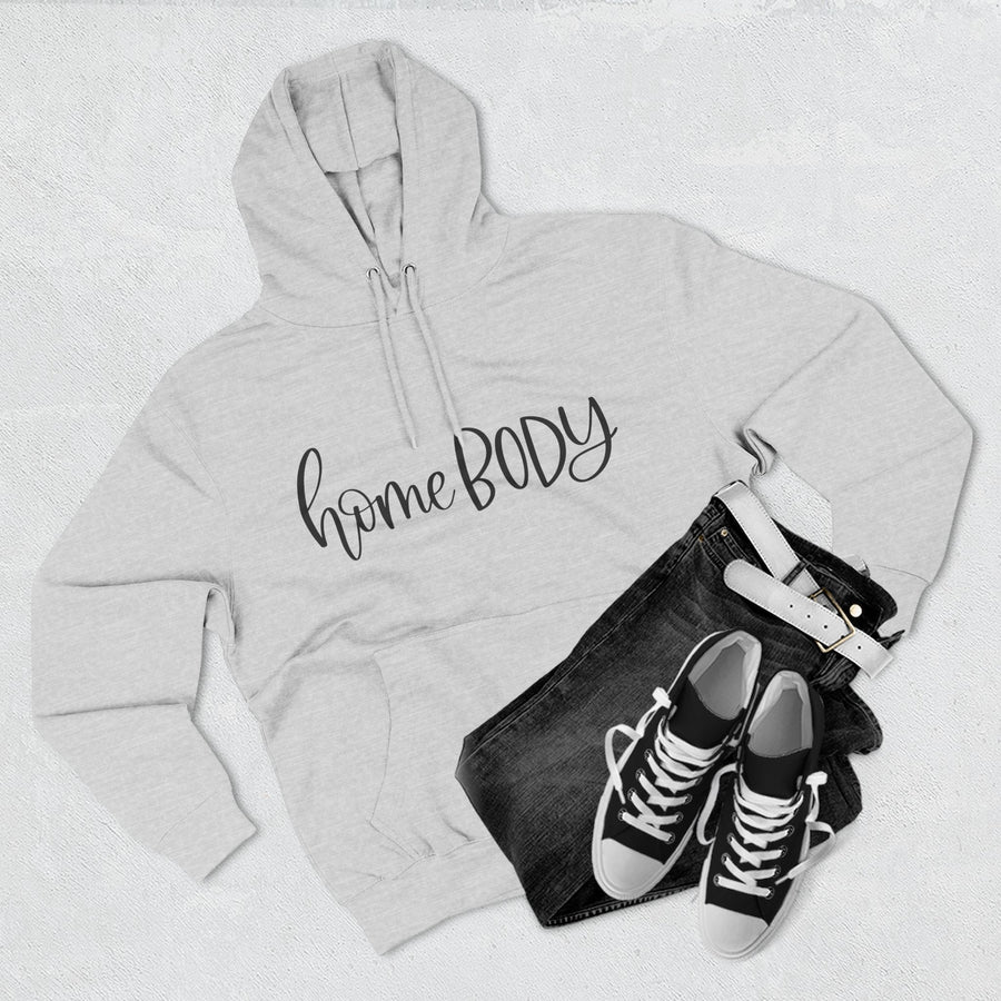 Home Body Fleece Hoodie, Cozy Sweatshirt Gift, Relaxed Casual Wear, Perfect for Lounging, Great for Homebodies