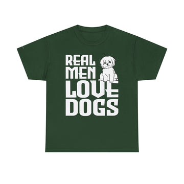 Real Men Love Dogs Tee, Unisex Pet Lover T-Shirt, Dog Dad Gift, Funny Animal Shirt, Casual Wear, Dog Lover Apparel