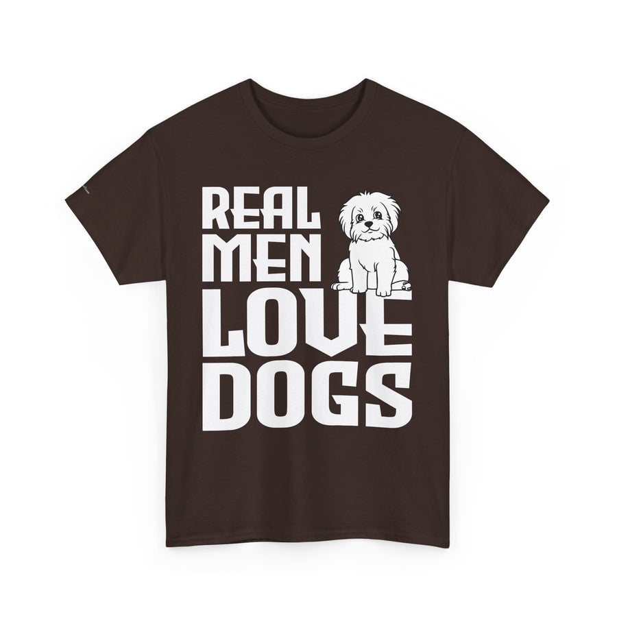 Real Men Love Dogs Tee, Unisex Pet Lover T-Shirt, Dog Dad Gift, Funny Animal Shirt, Casual Wear, Dog Lover Apparel