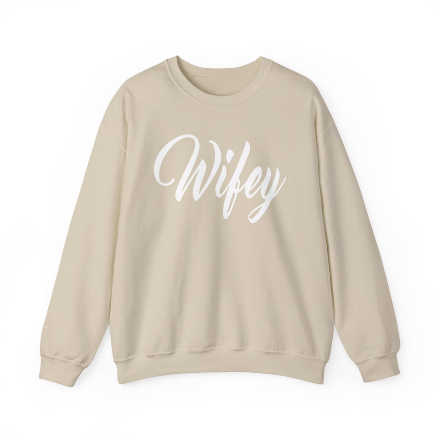 Wifey Sweatshirt, Cozy Crewneck for Newlyweds, Wedding Gift, Bride Appreciation, Casual Loungewear, Gift for Her