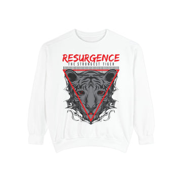 Resurgence Tiger Sweatshirt, Unisex Graphic Hoodie, Trendy Streetwear, Animal Lover Gift, Cozy Fashion for Fall, Statement Apparel