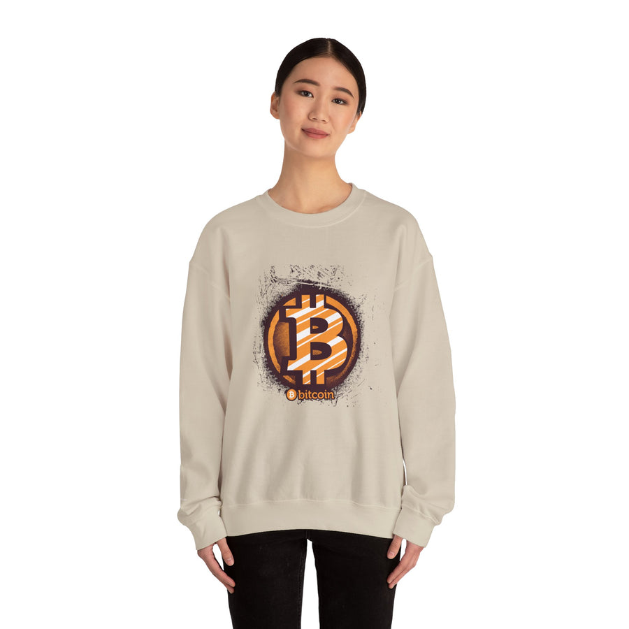 Bitcoin Logo Crewneck Sweatshirt | Unisex Cryptocurrency Apparel, Gift for Crypto Lovers, Casual Streetwear, Cryptocurrency Sweatshirt