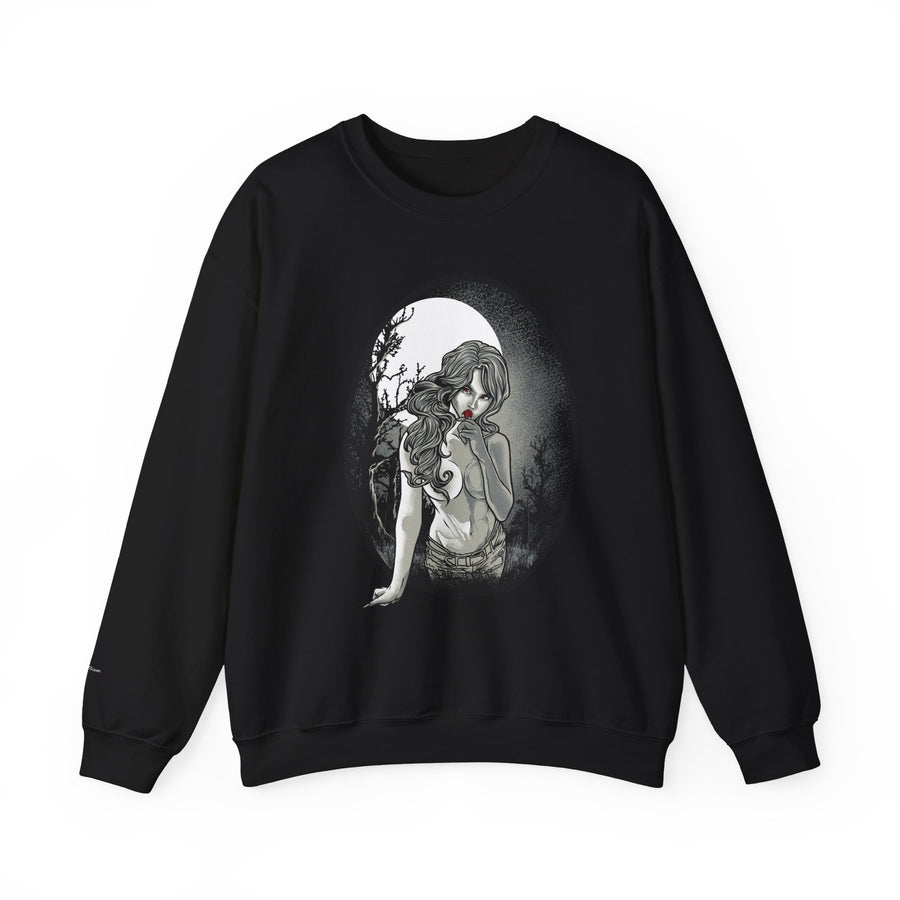 Gothic Art Sweatshirt, Cozy Unisex Crewneck, Dark Aesthetic Clothing, Unique Gifts for Her, Halloween Fashion, Casual Layering