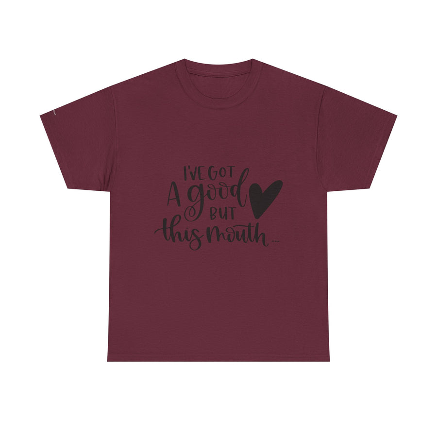 Funny Quote Tee with Heart, Unisex Heavy Cotton Shirt, Casual Wear, Gift for Friends, Birthday, Humor, Everyday Apparel