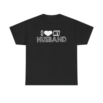 Cute Couple Tee, I Love My Husband Shirt, Unisex Cotton Top, Gift for Him, Anniversary Celebration Wear