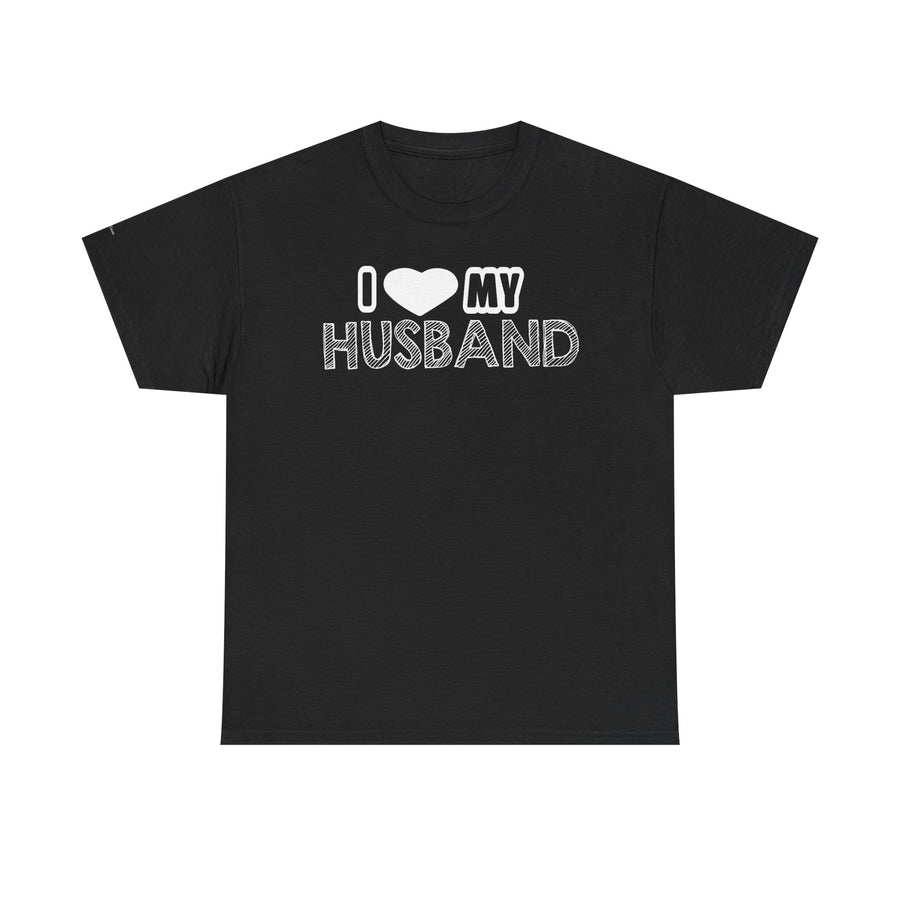 Cute Couple Tee, I Love My Husband Shirt, Unisex Cotton Top, Gift for Him, Anniversary Celebration Wear
