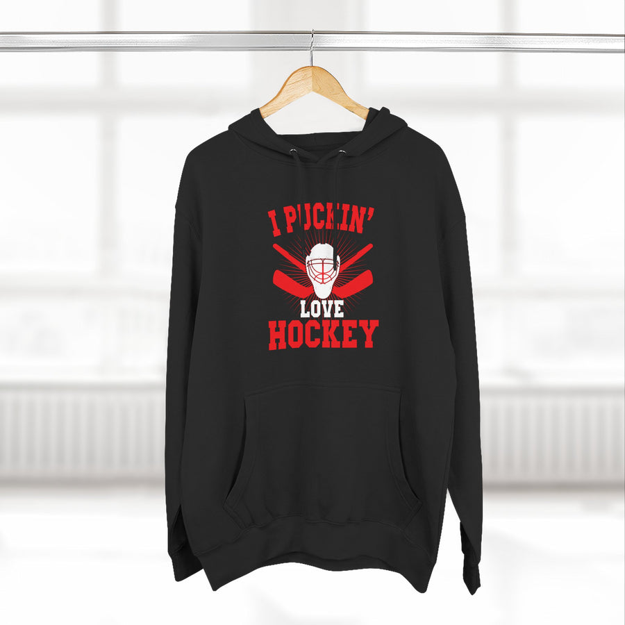 I Pickin' Love Hockey Hoodie | Cozy Sports Fleece Sweatshirt | Perfect for Hockey Fans, Game Day, Gifts, Winter Wear, Sports Apparel