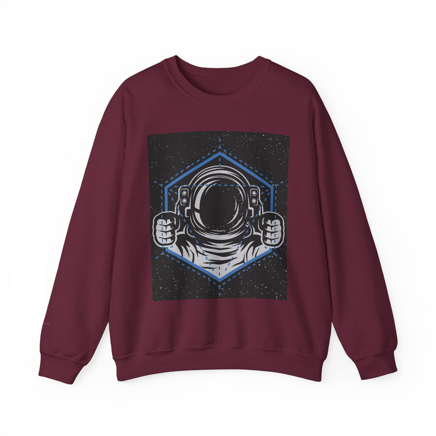 Cosmic Vibes Sweatshirt | Unisex Space Themed Crewneck | Perfect for Astronaut Lovers, Unique Gift, Casual Wear, Cozy Style