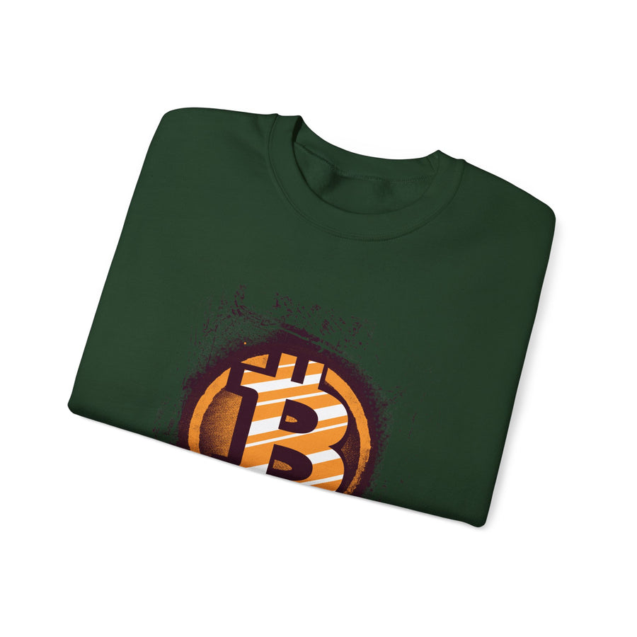 Bitcoin Logo Crewneck Sweatshirt | Unisex Cryptocurrency Apparel, Gift for Crypto Lovers, Casual Streetwear, Cryptocurrency Sweatshirt