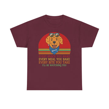 Watchful Dog Snack Lover Tee, Cute Pet Shirt Gift, Animal Lover Humor T-Shirt, Dog Mom Apparel, Funny Gift for Dog Owners