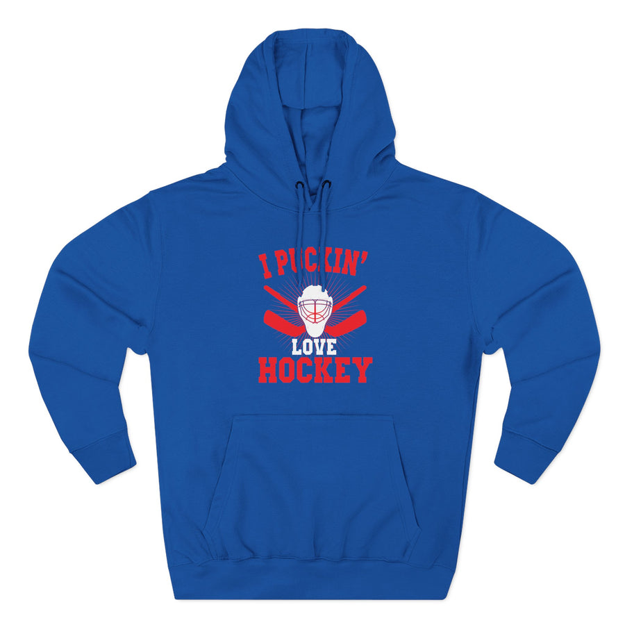 I Pickin' Love Hockey Hoodie | Cozy Sports Fleece Sweatshirt | Perfect for Hockey Fans, Game Day, Gifts, Winter Wear, Sports Apparel