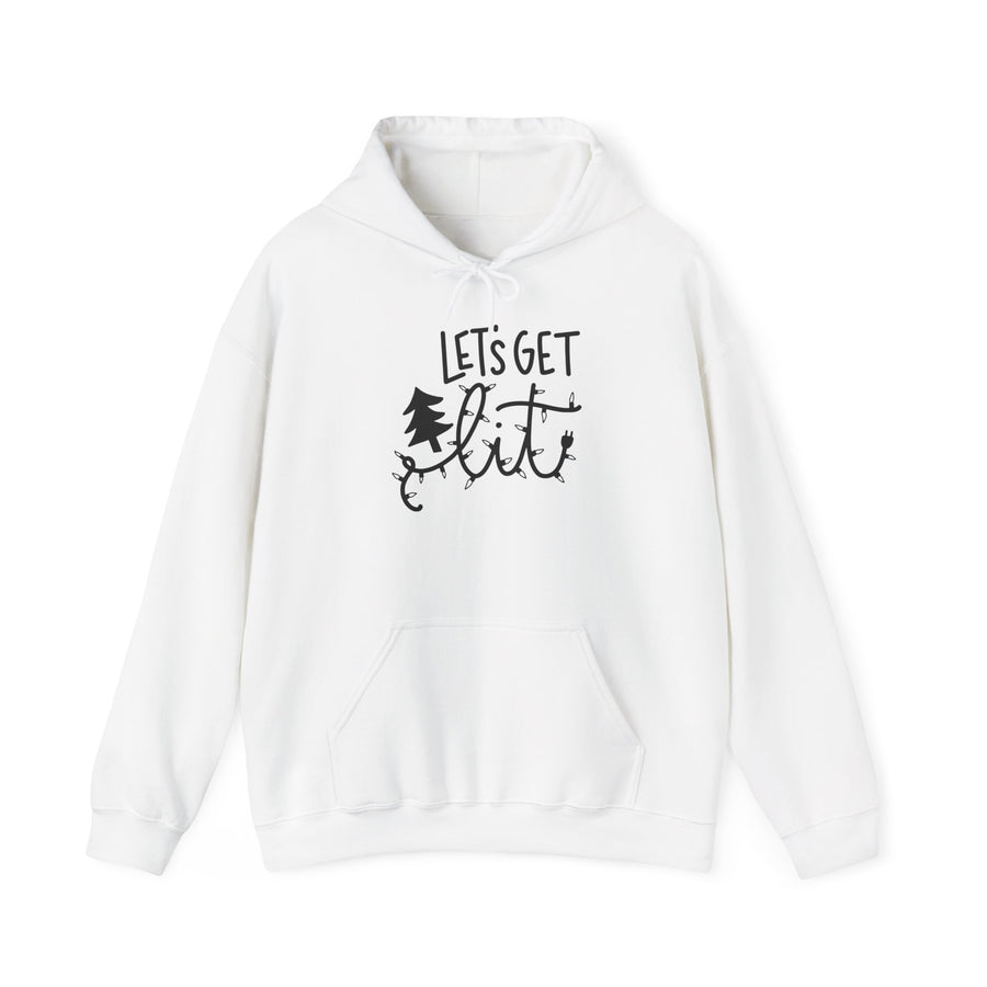 Unisex Hooded Sweatshirt - "Let's Get Lit" for Cozy Winter Nights, Perfect for Holiday Gatherings, Parties, Gifts, and Everyday Wear