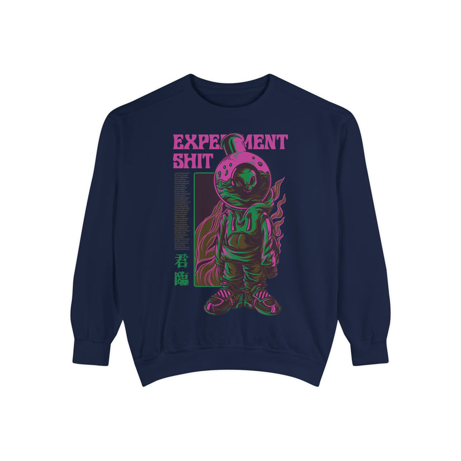 Garment-Dyed Sweatshirt - Street Art Inspired, Unisex, Cool Vibe, Perfect for Casual Wear, Gift for Art Lovers, Trendy Fashion Statement