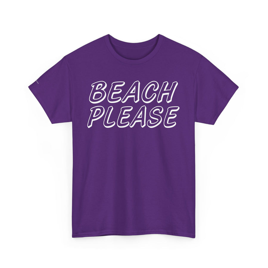 Beach Please Unisex Heavy Cotton Tee | Summer Vibes, Casual Wear, Vacation Essentials, Gift for Beach Lovers, Trendy Summer Shirt