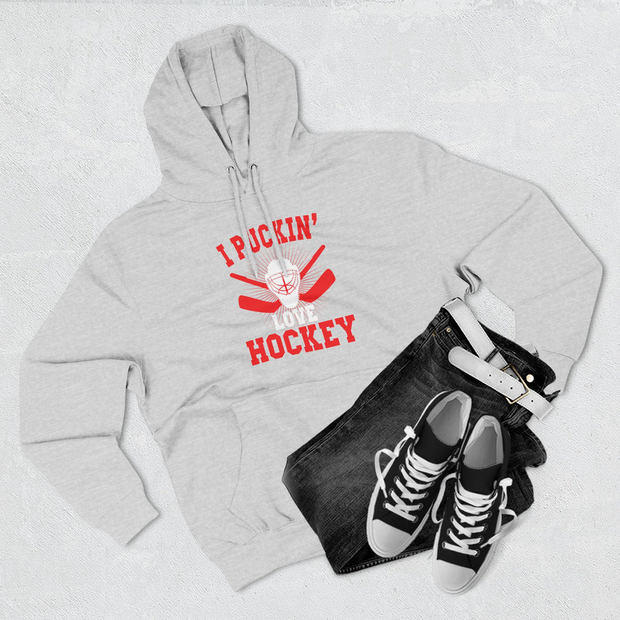 I Pickin' Love Hockey Hoodie | Cozy Sports Fleece Sweatshirt | Perfect for Hockey Fans, Game Day, Gifts, Winter Wear, Sports Apparel