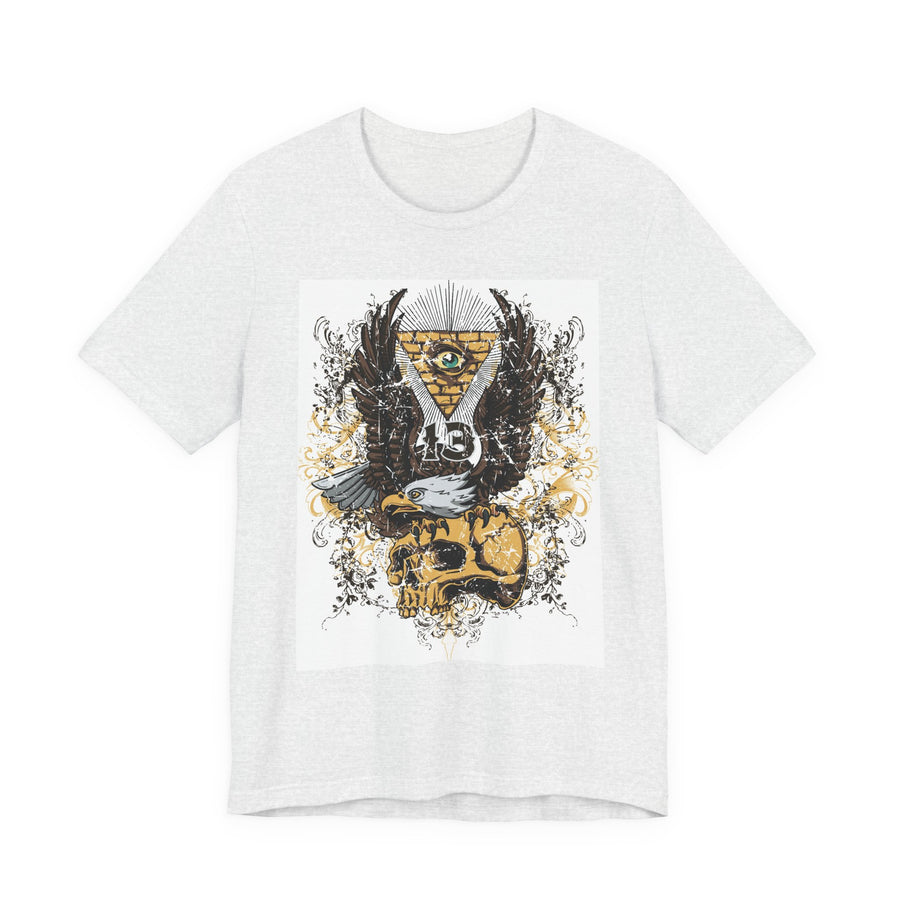 Eagle & Skull Graphic Tee | Casual Wear, Gift for Men, Symbolic Shirt, Unique Design, Everyday Style