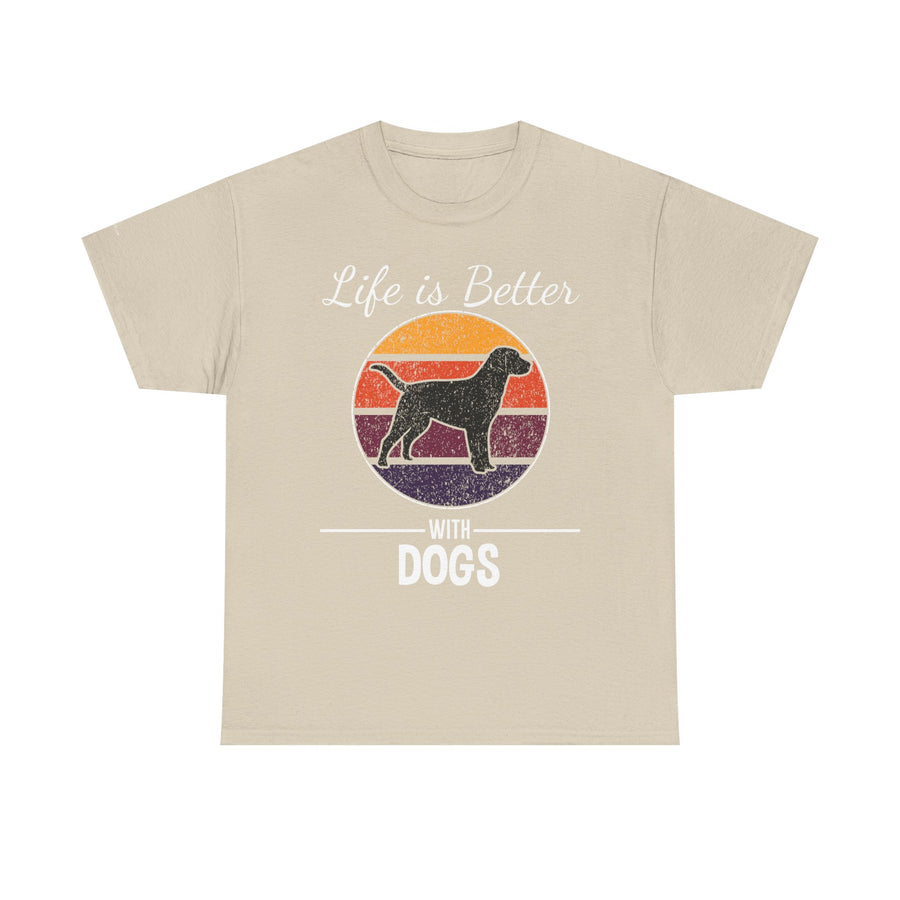 Retro Dog Lover Tee, Unisex Cotton T-Shirt, Gift for Dog Owners, Vintage Style Pet Apparel, Outdoor Adventure Shirt