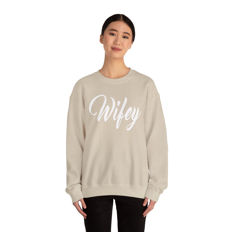 Wifey Sweatshirt, Cozy Crewneck for Newlyweds, Wedding Gift, Bride Appreciation, Casual Loungewear, Gift for Her