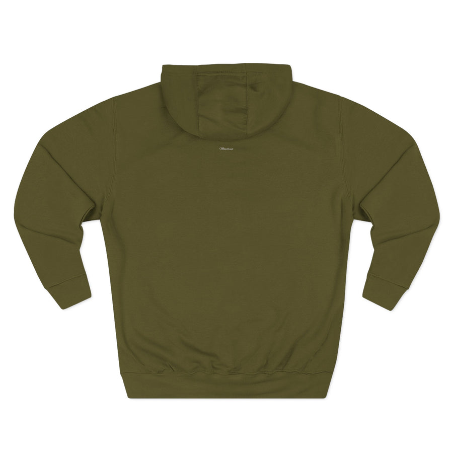 Cozy Three-Panel Fleece Hoodie for All Seasons, Unisex Graphic Sweatshirt, Casual Layering, Gifting for Friends & Family