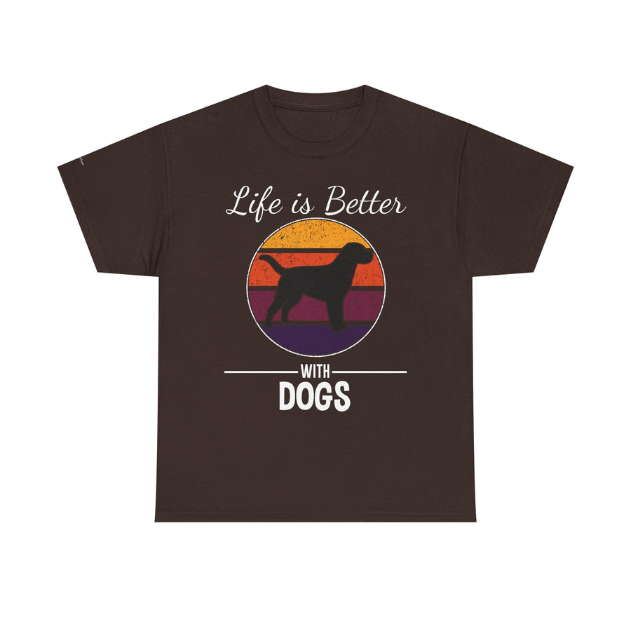 Retro Dog Lover Tee, Unisex Cotton T-Shirt, Gift for Dog Owners, Vintage Style Pet Apparel, Outdoor Adventure Shirt